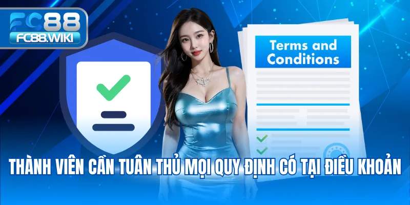 Thành viên cần tuân thủ mọi quy định có tại điều khoản